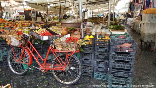 Campo de Fiori Marché Rome Vélo