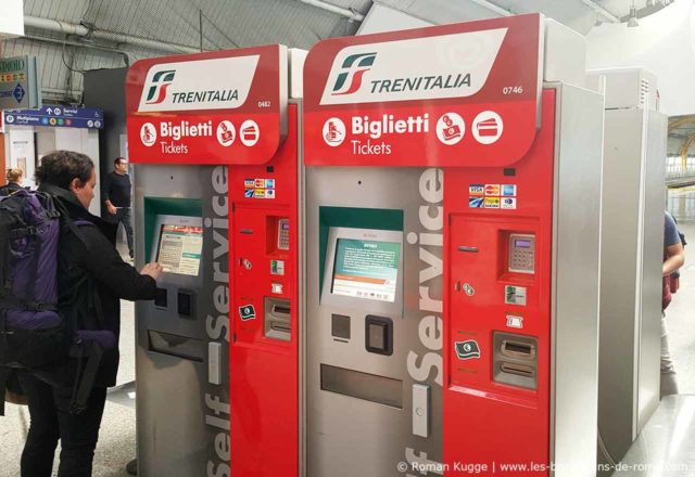 Distributeur de tickets Rome-Fiumicino Leonardo Express