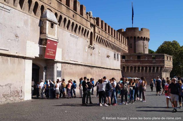 File d'attente temps d'attente Château Saint-Ange Rome