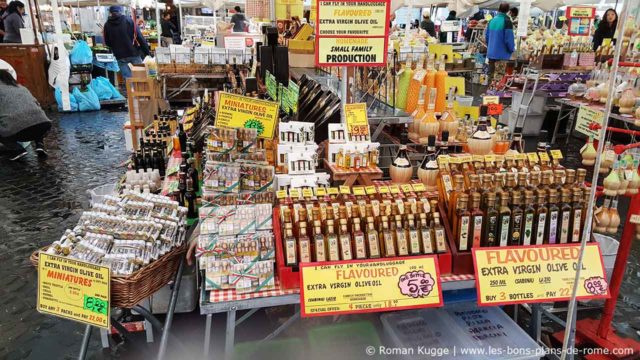 Marché du Campo de Fiori Rome piège à touriste