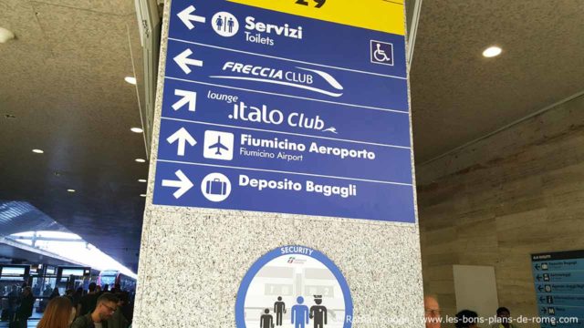 Panneau Rome Termini Leonardo Express