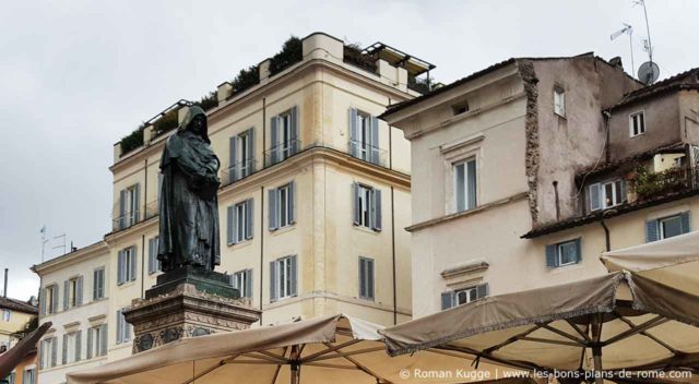 Statue Giordano Bruno Campo de Fiori Rome