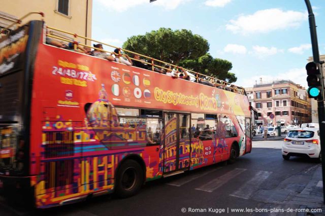 Visite de Rome en bus touristique Hop On Hop Off arrêts multiples