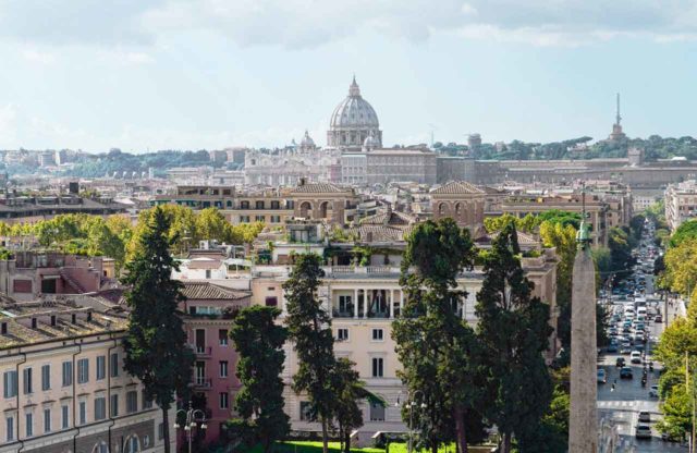 Vue panoramique parc Villa Borghese