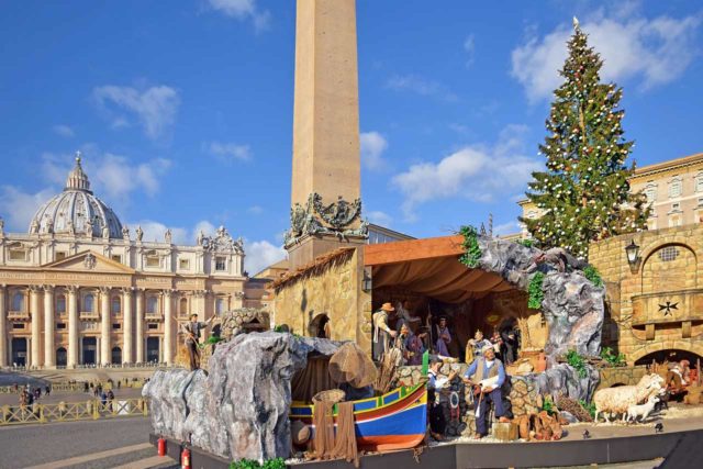 Crèche de Noël Vatican Rome