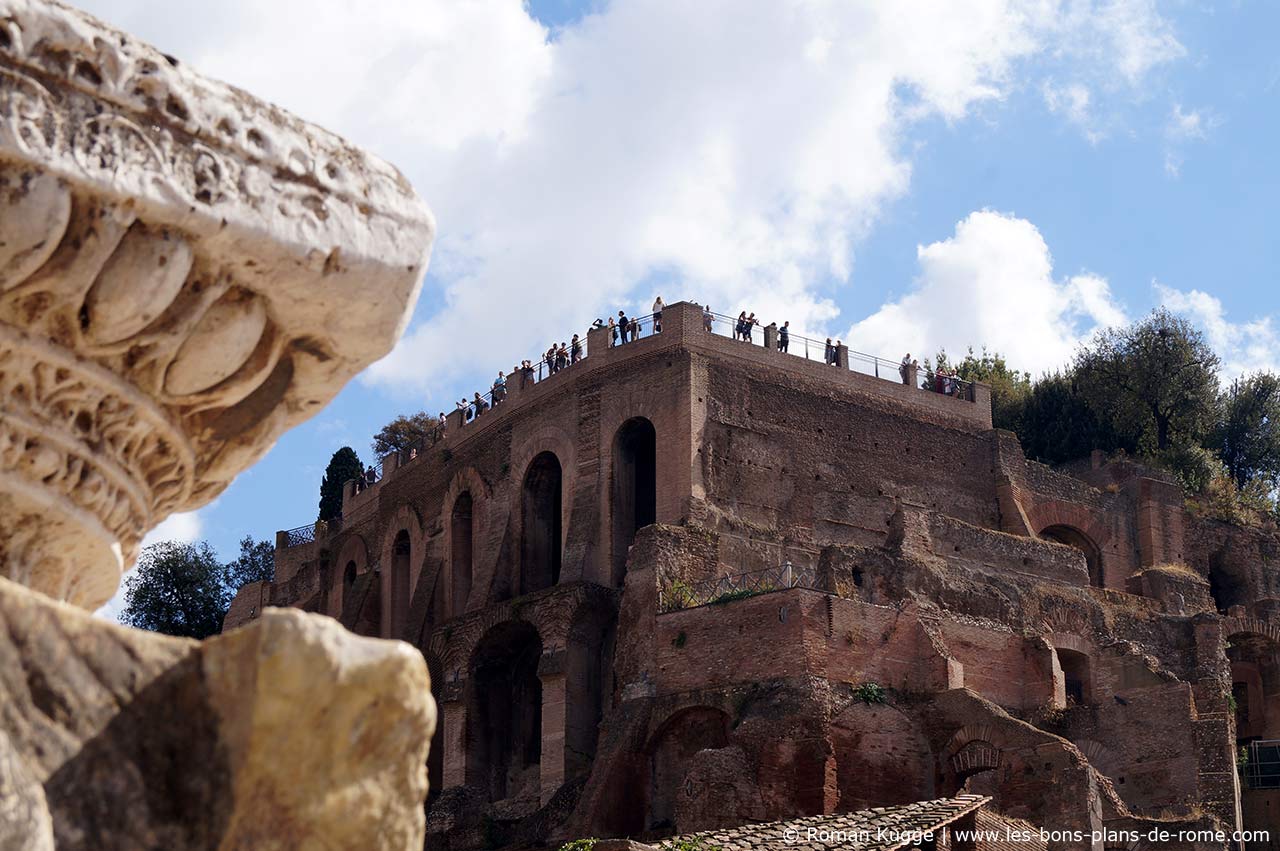 Vue Mont Palatin Forum Romain sur le Colisée