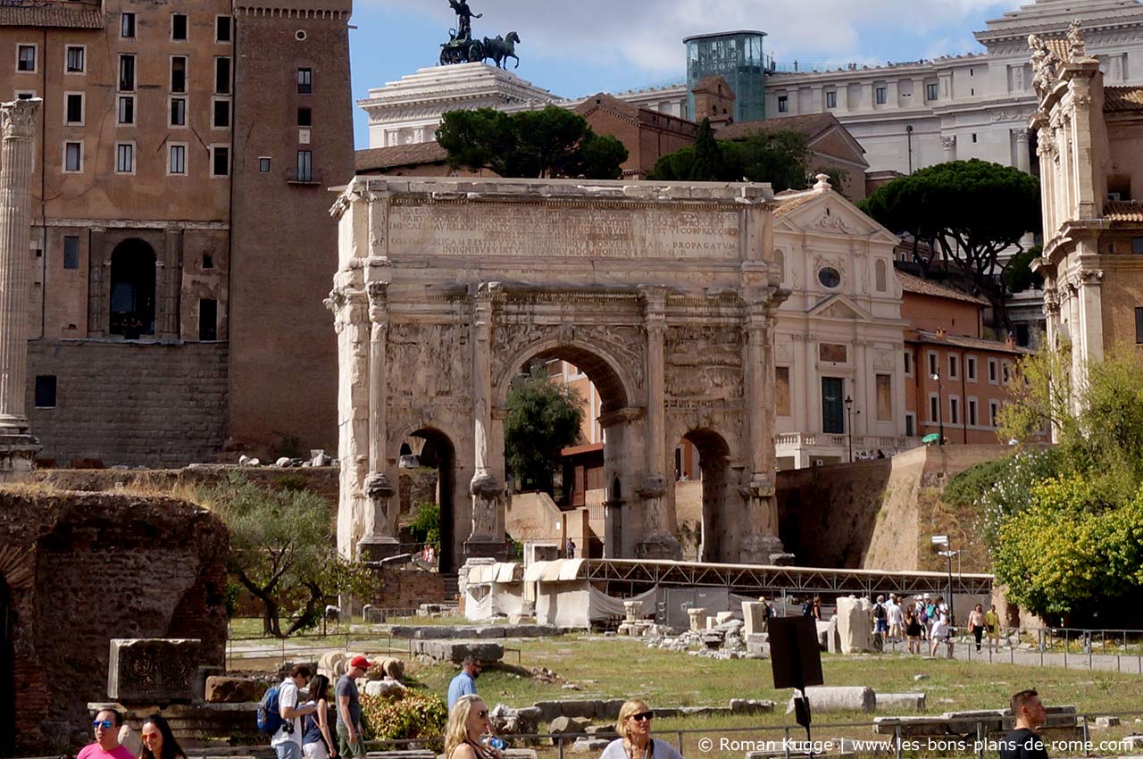Vue Mont Palatin Forum Romain sur le Colisée