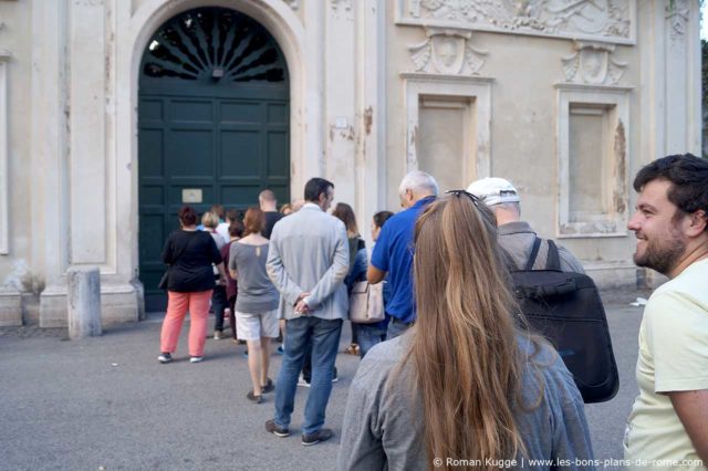 File d'attente trou de serrure Rome