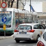 Tram et taxi à Rome